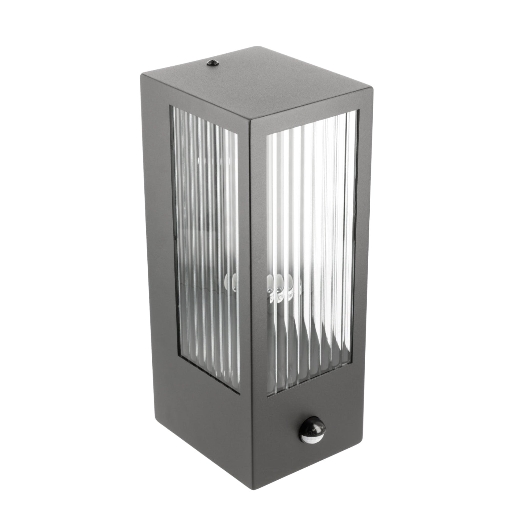 If you’re looking for a modern take on a traditional outdoor wall light, this modern bevelled glass rectangle wall light is perfect for adding style and protection for your home. This classic wall light is designed with a contemporary twist, styled with a rectangle shape and fitted with glass bevelled windows that allow the light to shine effectively. Integrated PIR Motion Sensor.