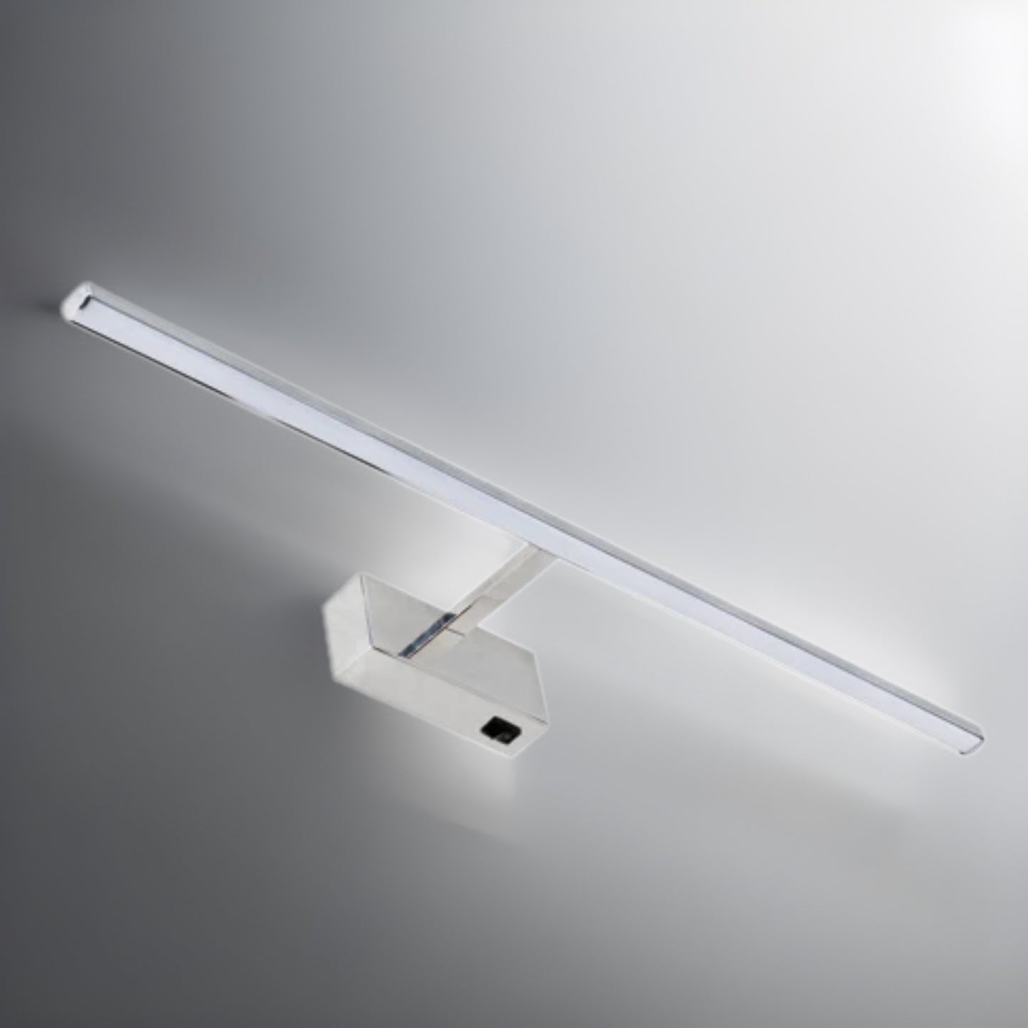 With our Mills LED over mirror wall light you can really give your bathroom or wall space the designer finish it deserves. With its modern chrome body and opal diffuser this light is sure to add style and class to your room. Can also look great as a wall light in hallways, over pictures and in kitchens. Mills is the perfect simple light to fix over a mirror