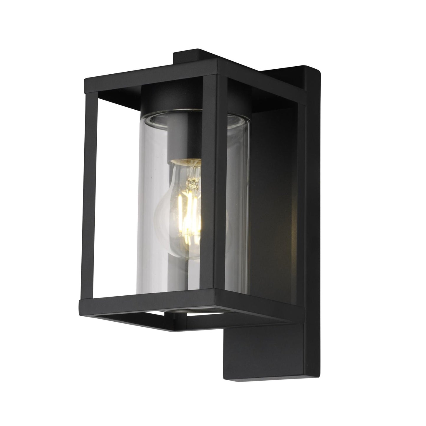 CGC ABEL Matt Black Box Lantern Wall Light