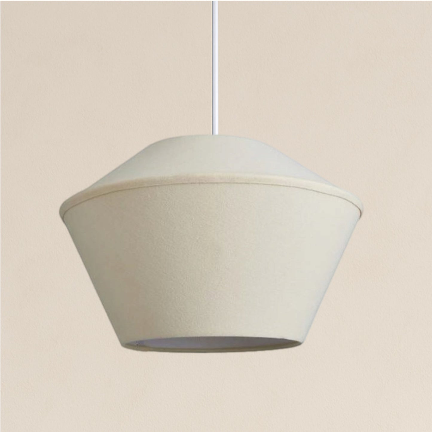 CGC CELEST Beige Spherical Cotton Fabric 30cm Lampshade