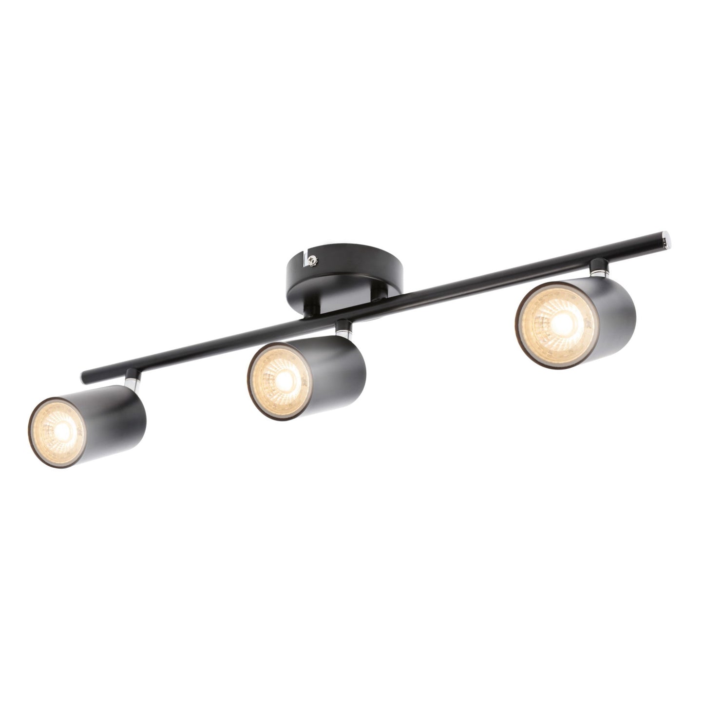 Our Jack 3 Light Spotlight Bar is the perfect addition to your interior lighting arrangements, finished in black it's perfect for adding a sleek lighting design to your room. The modern design features 3 adjustable light heads perfect for lighting your kitchen – ensuring all spaces are efficiently illuminated with a practical task light that can be adjusted to your needs.