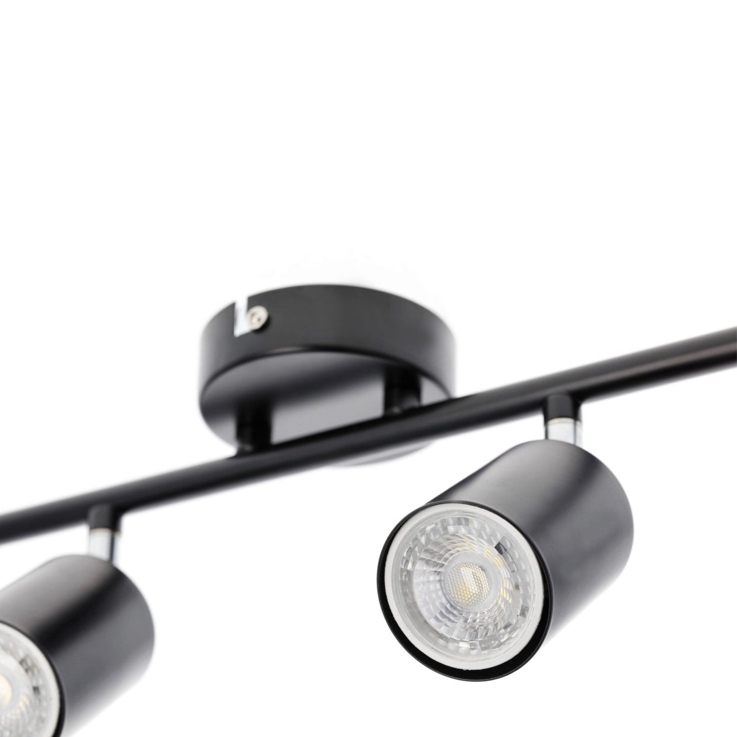 Our Jack 4 Light Spotlight Bar is the perfect addition to your interior lighting arrangements, finished in black it's perfect for adding a sleek lighting design to your room. The modern design features 4 adjustable light heads perfect for lighting your kitchen – ensuring all spaces are efficiently illuminated with a practical task light that can be adjusted to your needs.