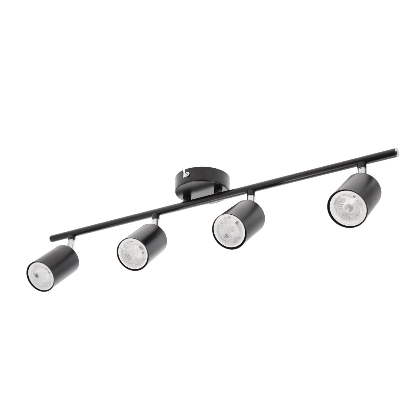 Our Jack 4 Light Spotlight Bar is the perfect addition to your interior lighting arrangements, finished in black it's perfect for adding a sleek lighting design to your room. The modern design features 4 adjustable light heads perfect for lighting your kitchen – ensuring all spaces are efficiently illuminated with a practical task light that can be adjusted to your needs.