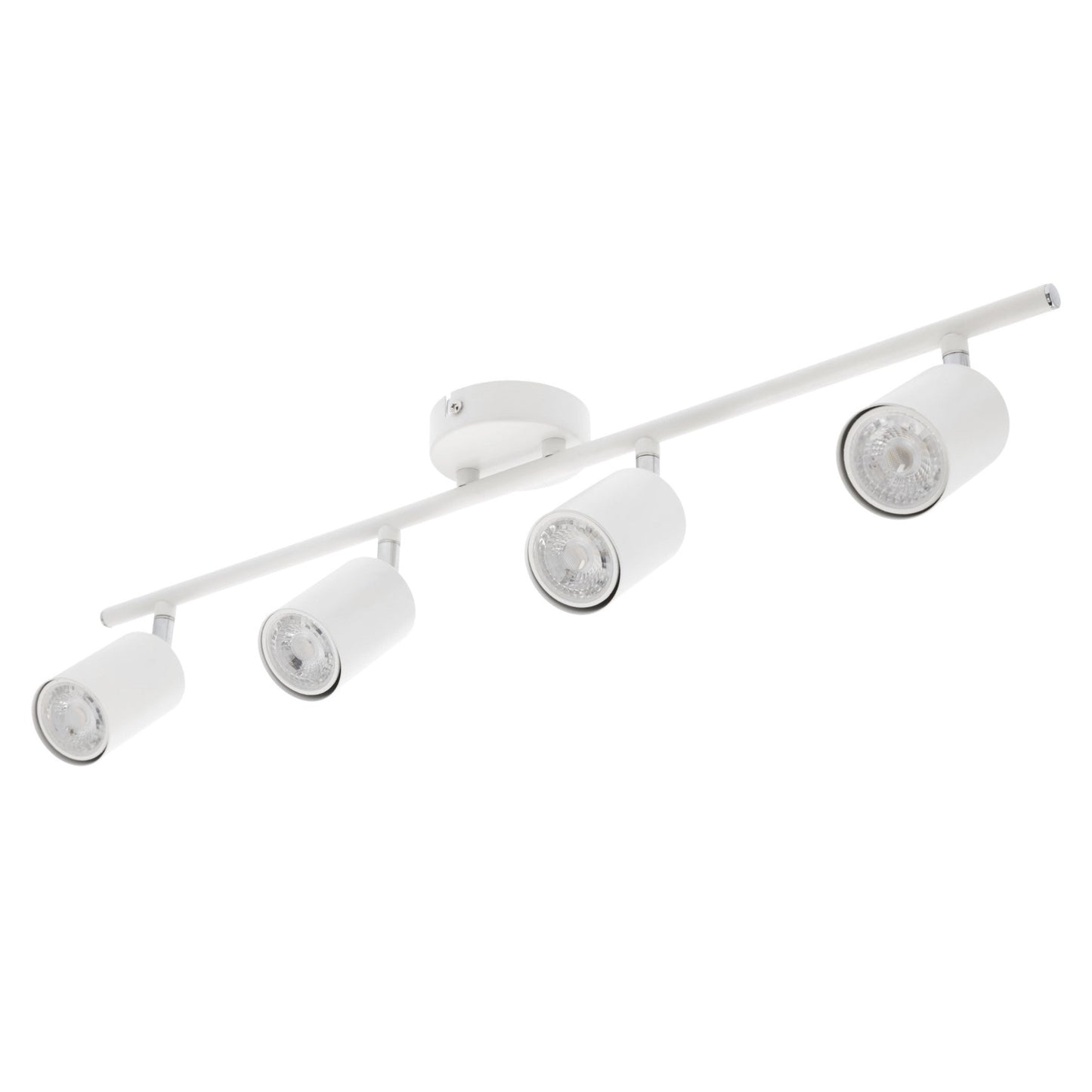 Our Jack 4 Light Spotlight Bar is the perfect addition to your interior lighting arrangements, finished in white it's perfect for adding a sleek lighting design to your room. The modern design features 4 adjustable light heads perfect for lighting your kitchen – ensuring all spaces are efficiently illuminated with a practical task light that can be adjusted to your needs.