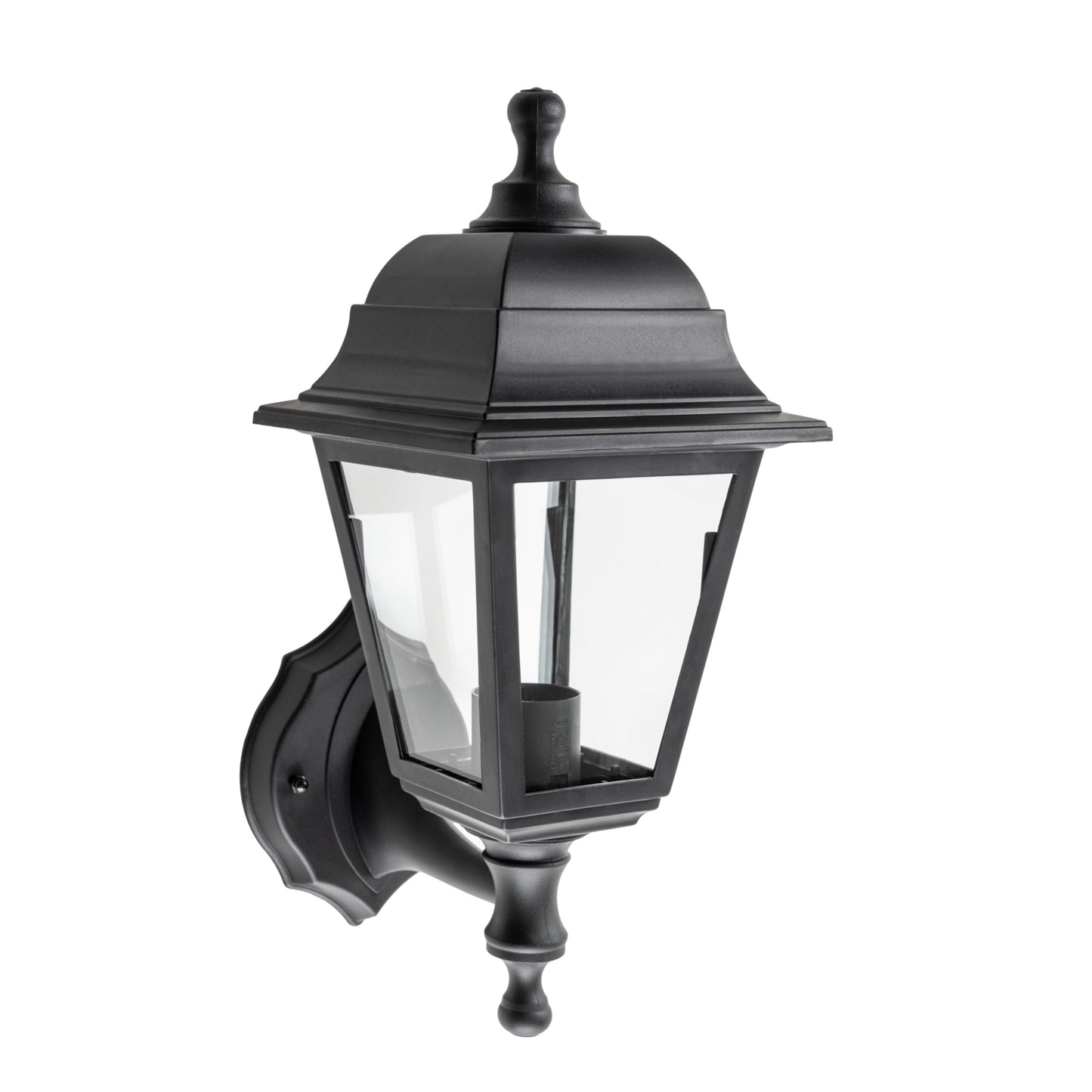 CGC DAHLIA Black Outdoor Wall Lantern Vintage Wall Light IP44 E27 Standard Screw Polycarbonate