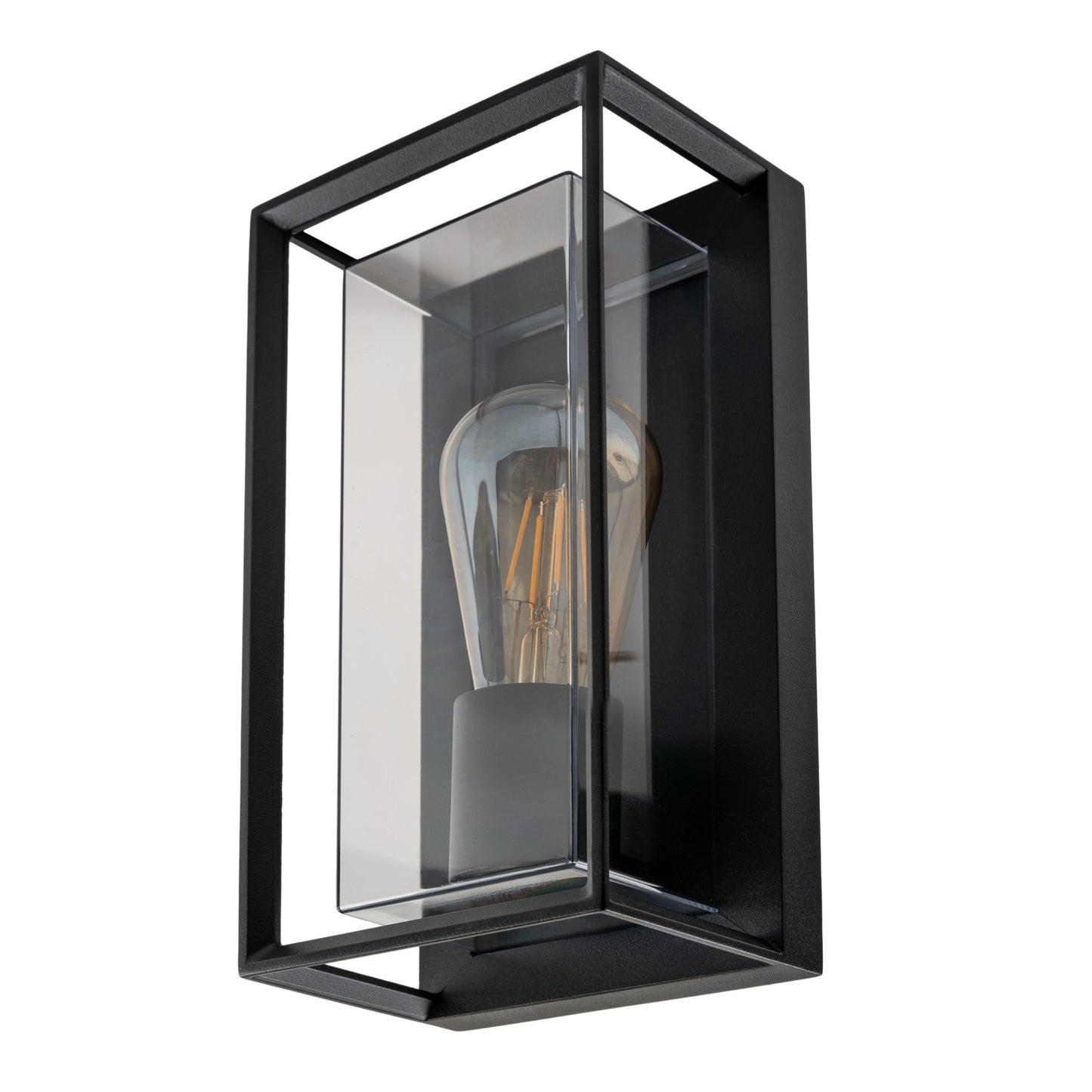 Our Floriana black aluminium outdoor wall mounted lantern outdoor light with clear polycarbonate diffusers would look perfect in a modern or more traditional home design.