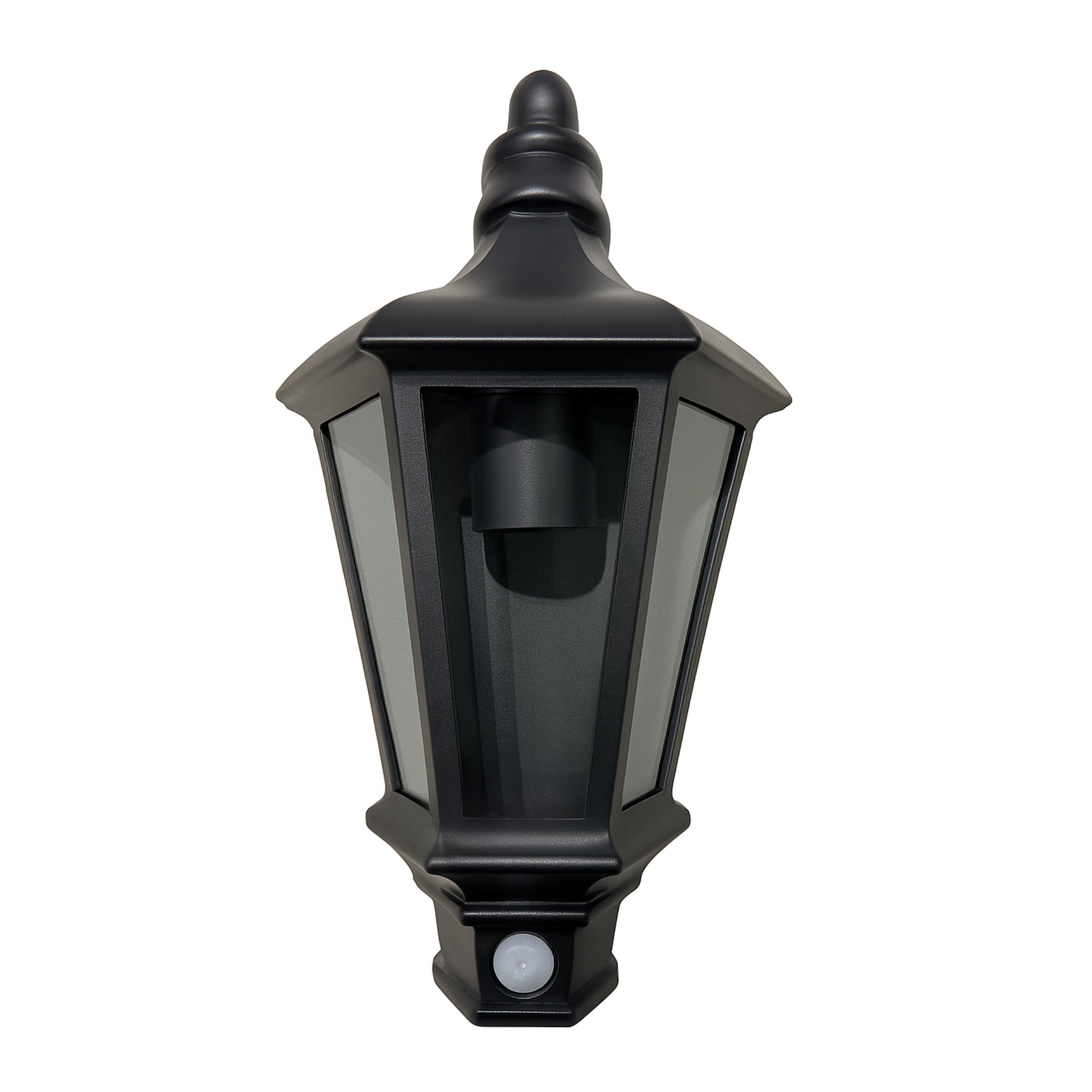 black outdoor wall light with pir motion sensor
