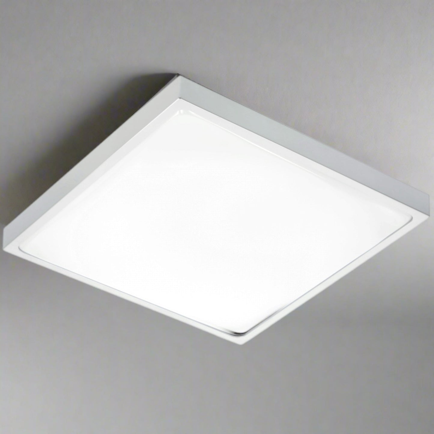 ALTAR Grey Square LED Ceiling Light, 4000K, 24W, 1680lm, IP44