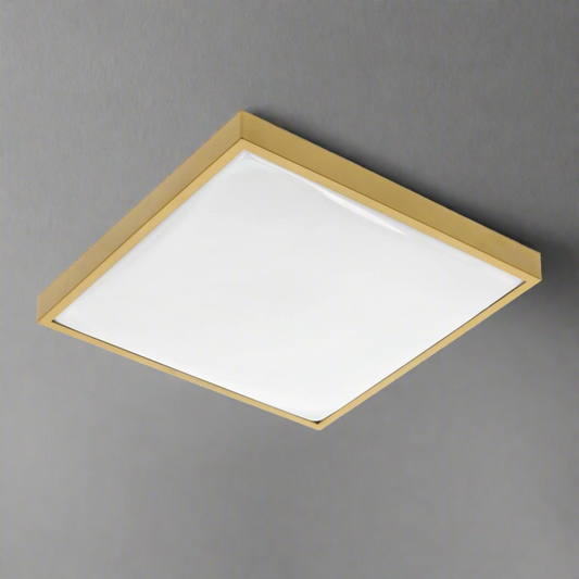 ALTAR Gold Square LED Ceiling Light, 4000K, 24W, 1680lm, IP44