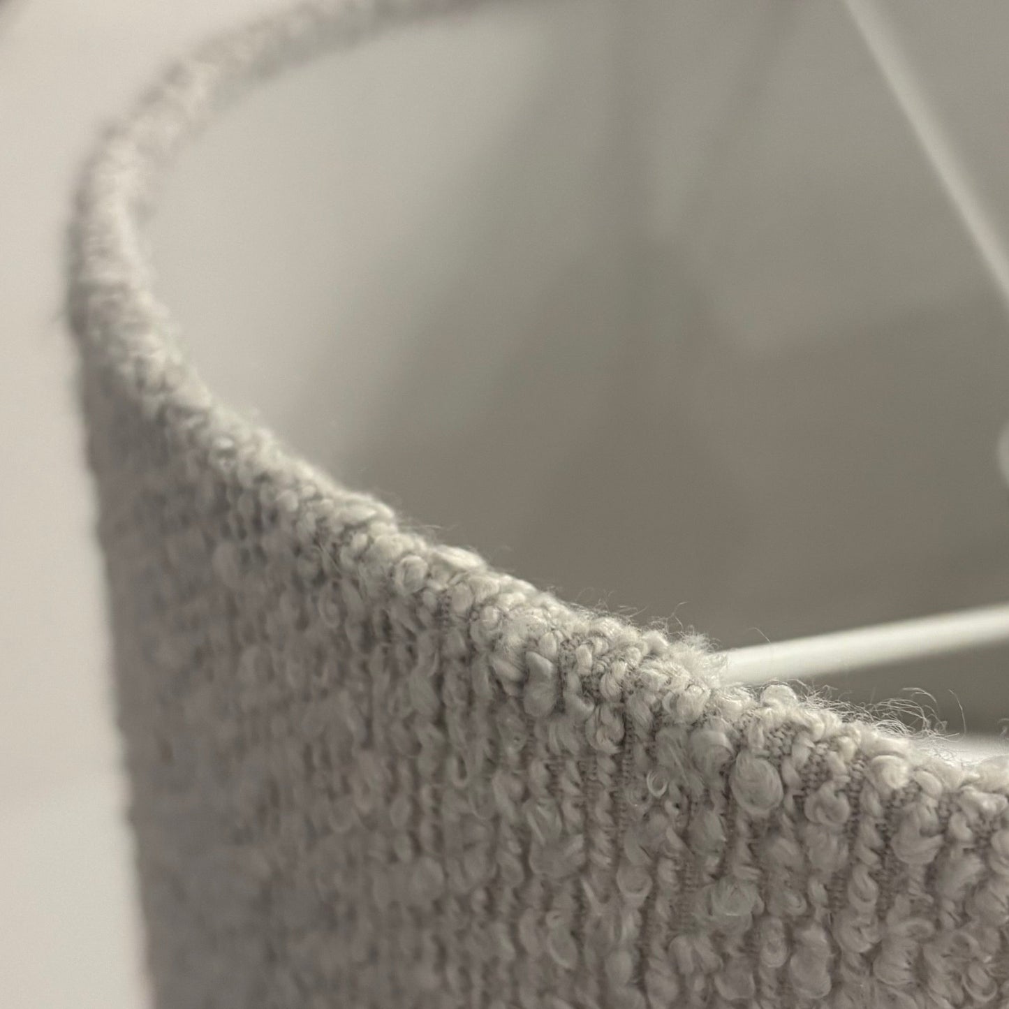Gray textured product with a label on a white background
