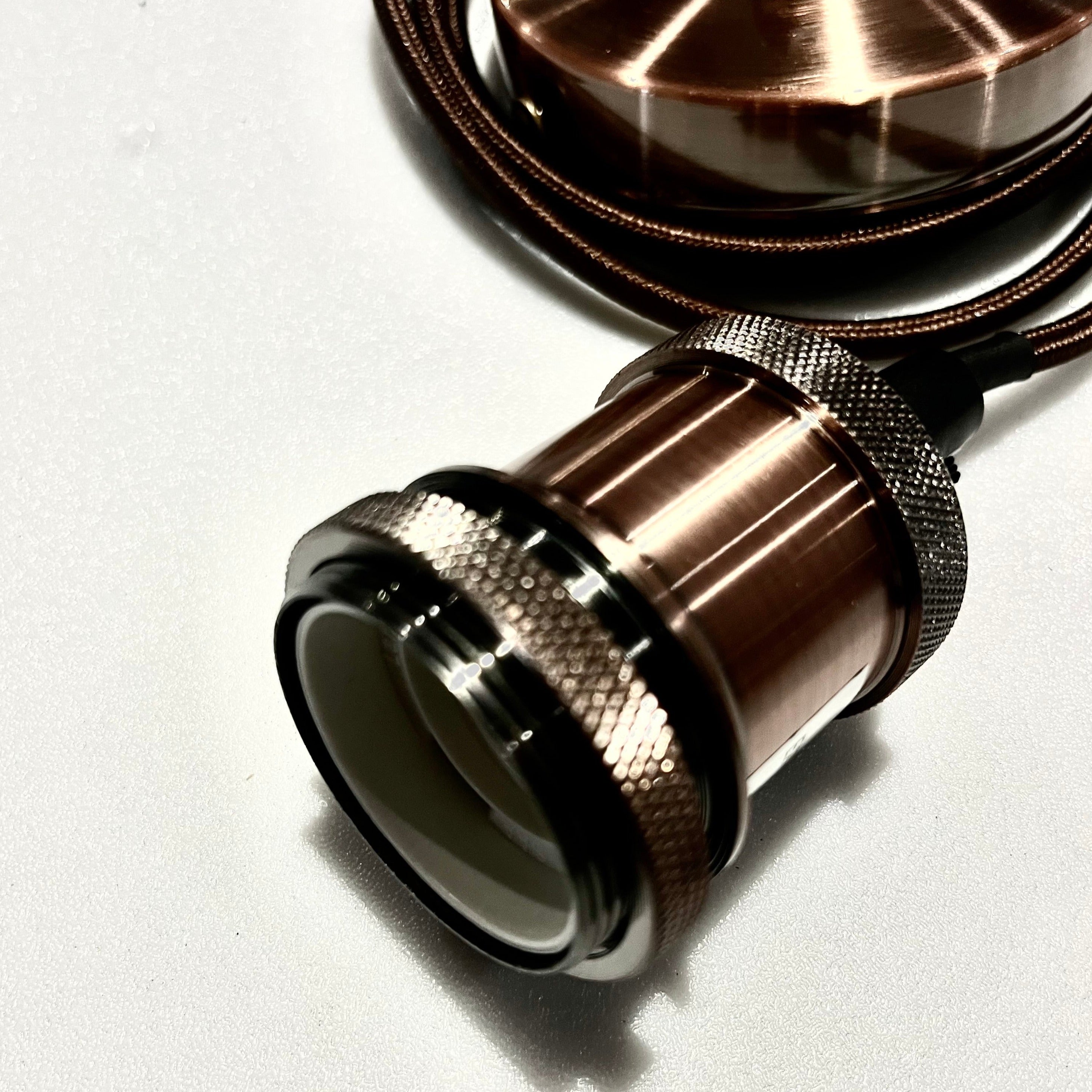 CGC CASSIE Copper 1.5m Adjustable E27 Ceiling Suspension Cable Pendant ...