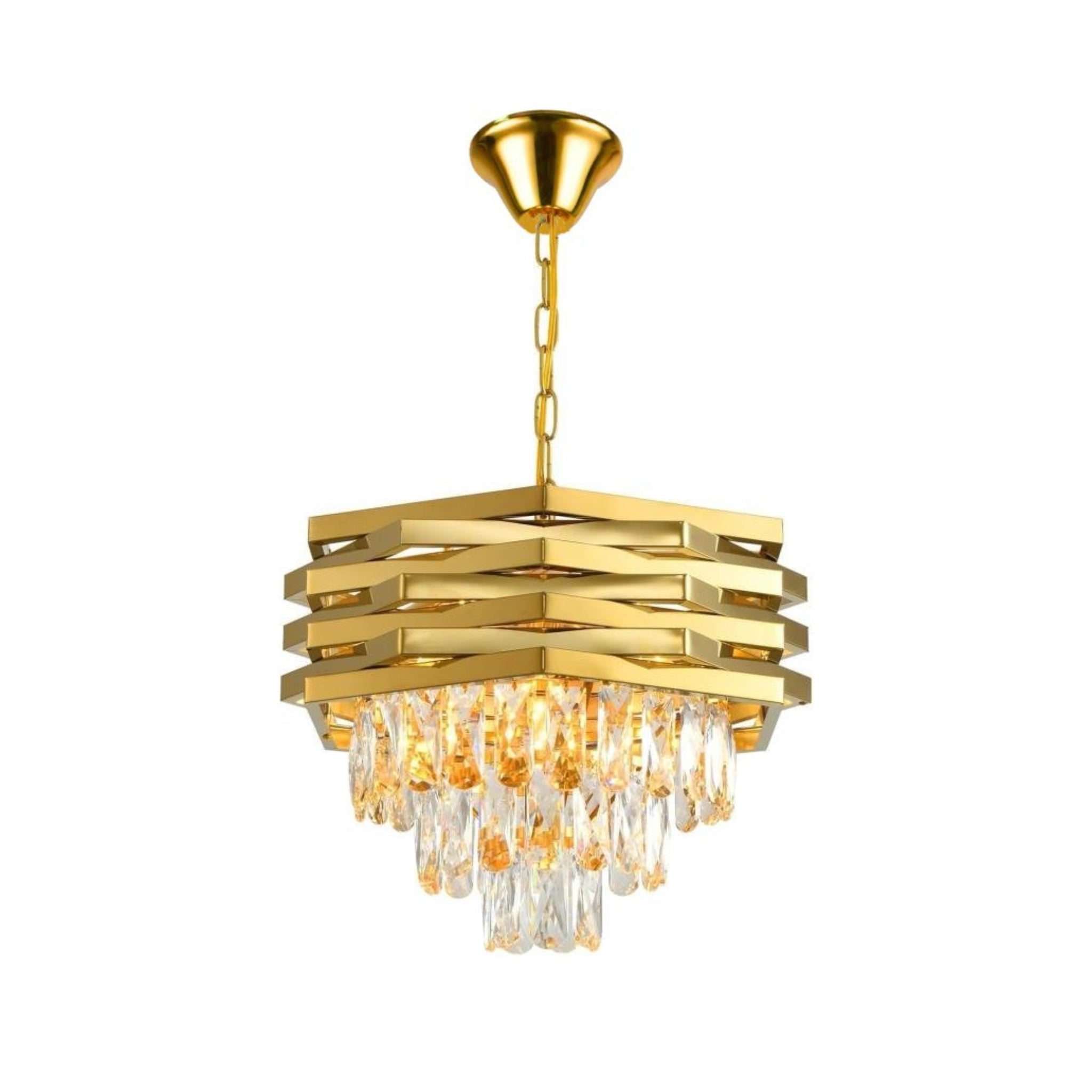 CGC KYLA Gold and Crystal adjustable ceiling light pendant