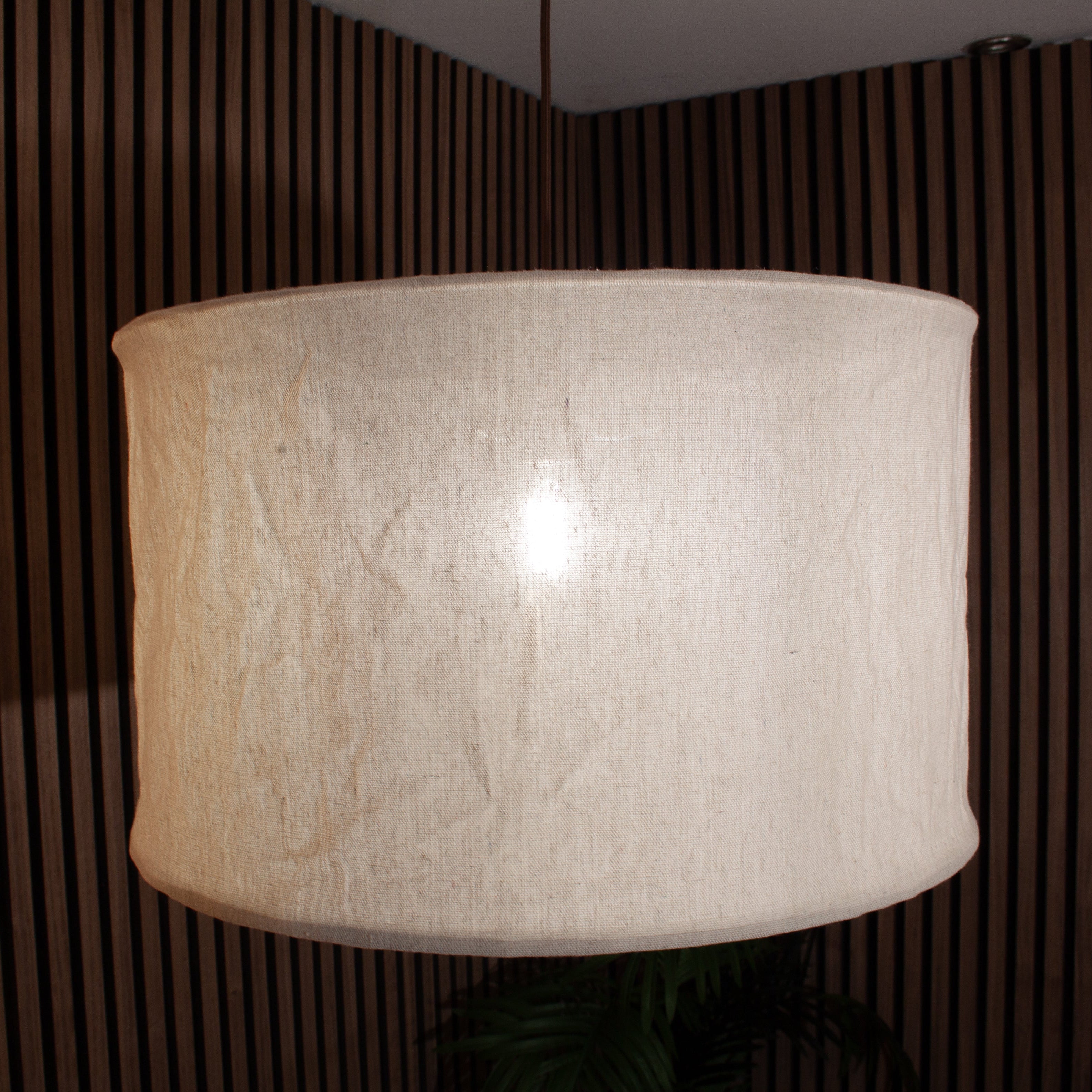 CGC Sicilia Oatmeal Linen Large 50cm Round Drum Diffuser Lampshade