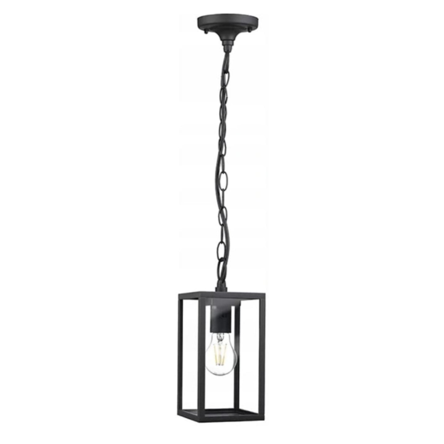 CGC SIENNA Black Hanging Outdoor Porch Lantern Ceiling Light