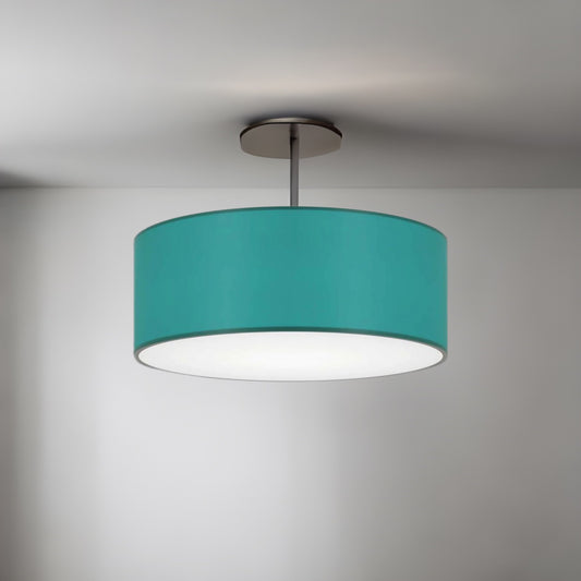 CGC LUCIA Teal Fabric Ceiling Lamp Shade With Frosted Diffuser