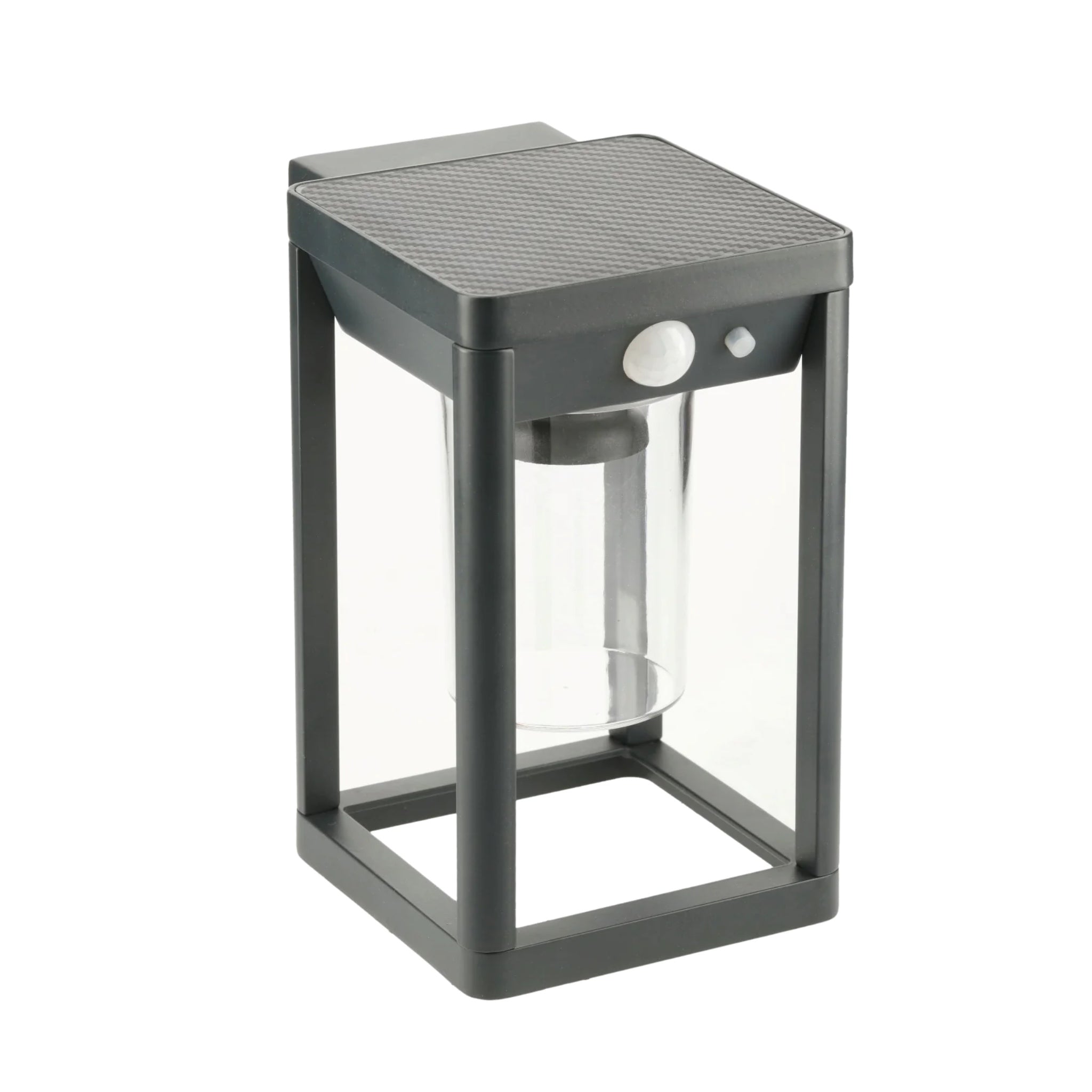 CGC MASE Anthracite Grey Solar Outdoor Wall Light Lantern Motion Sensor IP54
