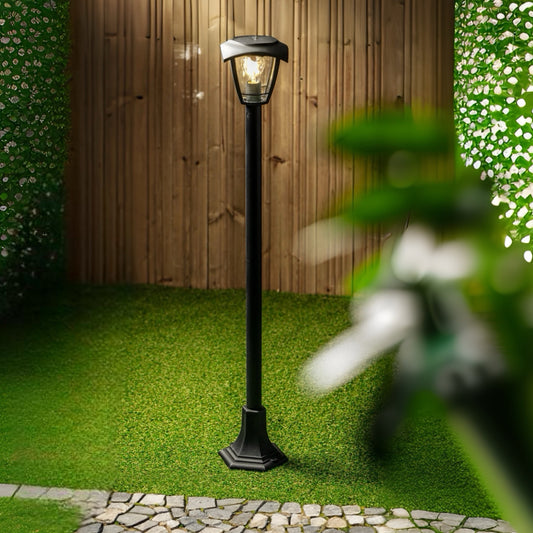 Our Lara black solar outdoor post light would look perfect in a modern or more traditional home design. Outside post lights can provide atmospheric light in your garden, at the front door or on the terrace as well as a great security solution. It is designed for durability and longevity with its robust polycarbonate material producing a fully weatherproof and water resistant light.