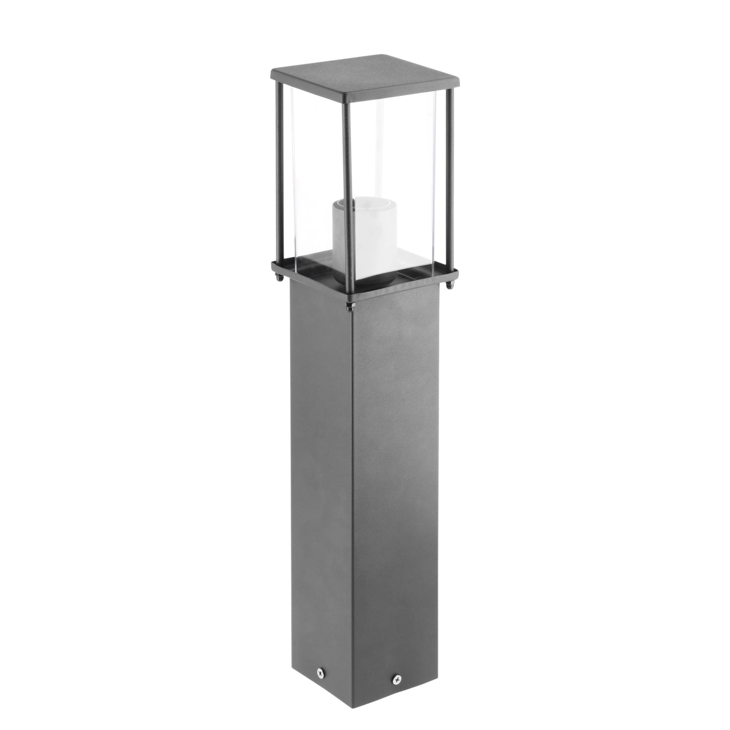 Our Kemi dark grey outdoor post light would look perfect in a modern or more traditional home design. Outside post lights can provide atmospheric light in your garden, at the front door or on the terrace as well as a great security solution. It is designed for durability and longevity with its robust material producing a fully weatherproof and water resistant light.