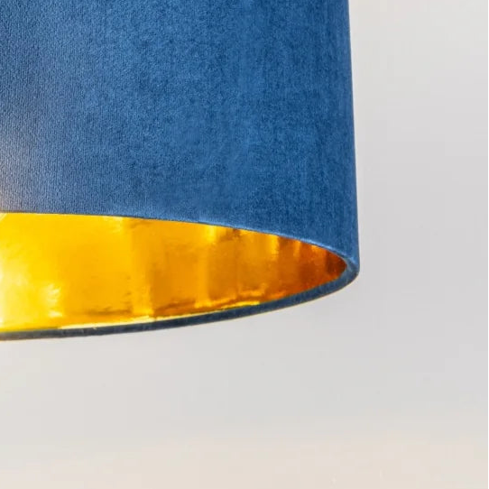 CGC Kyra Cream Angled Floor Lamp with Large 45cm Velvet Lampshade