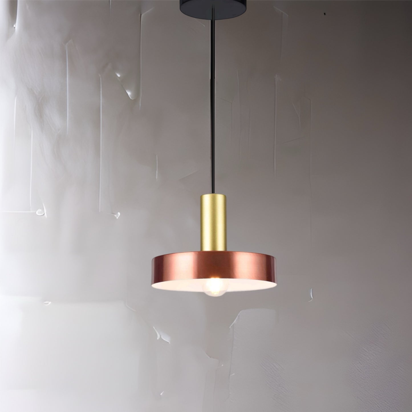 Our Selvia pendant light is a stylish addition suitable for every room, its metal copper  dome shape shade with contrasting gold lamp holder creates an amazing feature on any ceiling. The lamp looks great with a filament light bulb, especially in industrial and modern interiors.