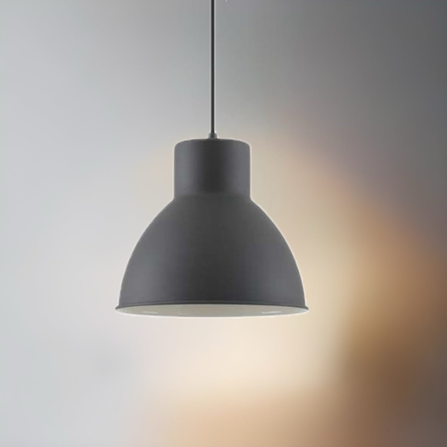 Our popular Dante ceiling light, comes in a signature dome shape with a matt black finish. It is height-adjustable at the point of installation so you can position it to your exact requirements. One E27 bulb is required as it enhances such a warm and inviting glow from the contrasting inner, would look great above kitchen islands, dining tables or as main light fitting in any room.