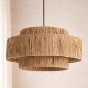 CGC KEFIRA Straw Paper Three Layer Easy Fit Hand Made Lampshade