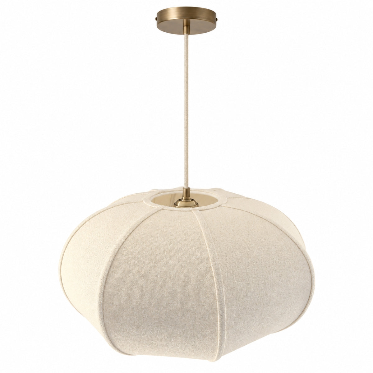 CGC LIBBY Large 45cm Cream Fine Linen Fabric Lampshade