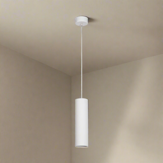 CGC RUTH White Suspended Cylinder Ceiling Light