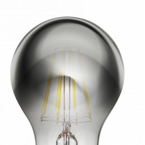 Our ultra warm white LED bulbs have a visible filament for a distinctive look that will complement an array of home decors. The smoked glass gives a vintage feel and output.  Not only is it a decorative feature light bulb, but it also has low energy consumption, making it both practical and ideal for mood lighting.