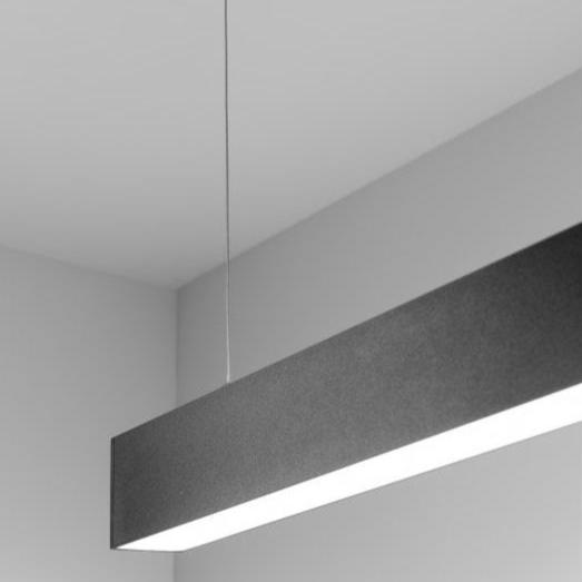 CGC Luna Black Linear LED Suspended Ceiling Light Pendant 1.2m 4000k Natural White LED