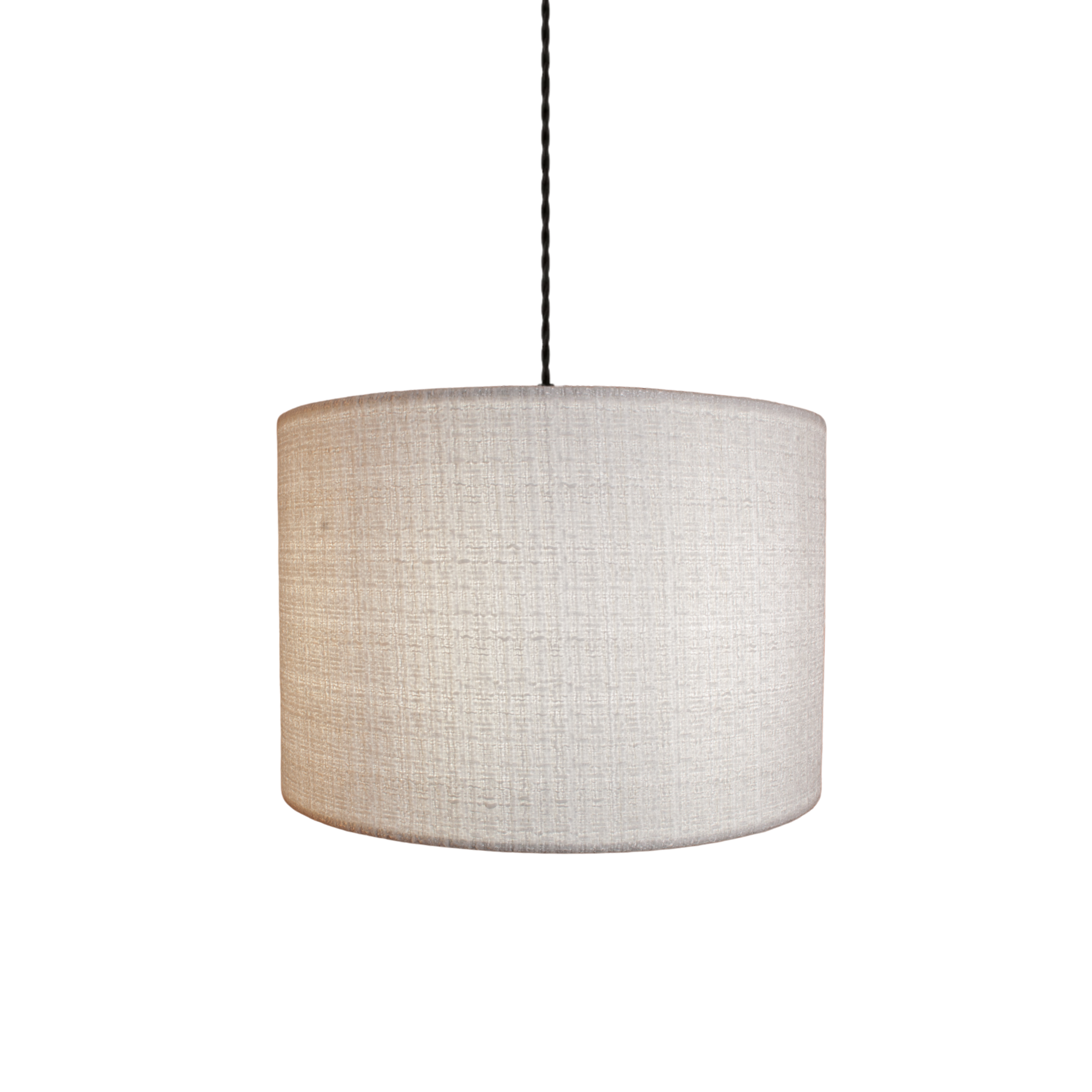 CGC Messina White Luxury Detailed Cotton 30cm Drum Lampshade