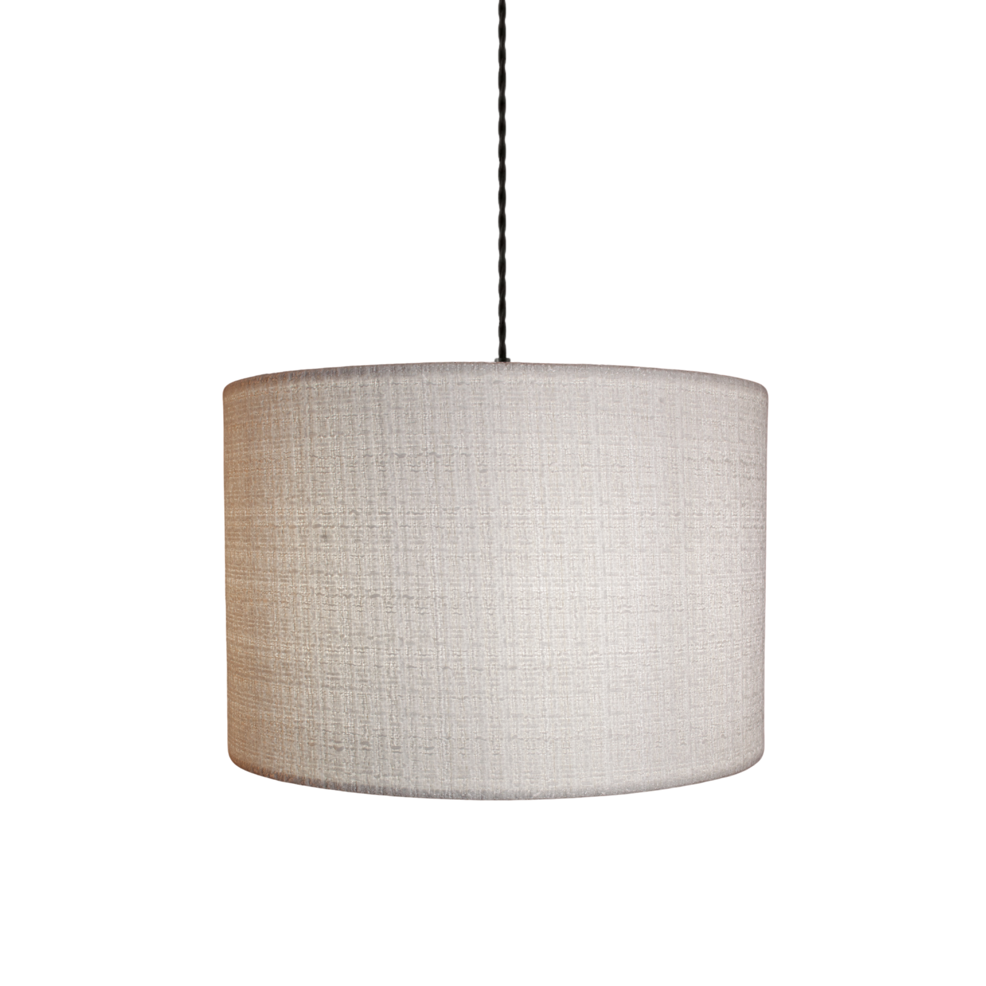CGC Messina White Luxury Detailed Cotton 30cm Drum Lampshade