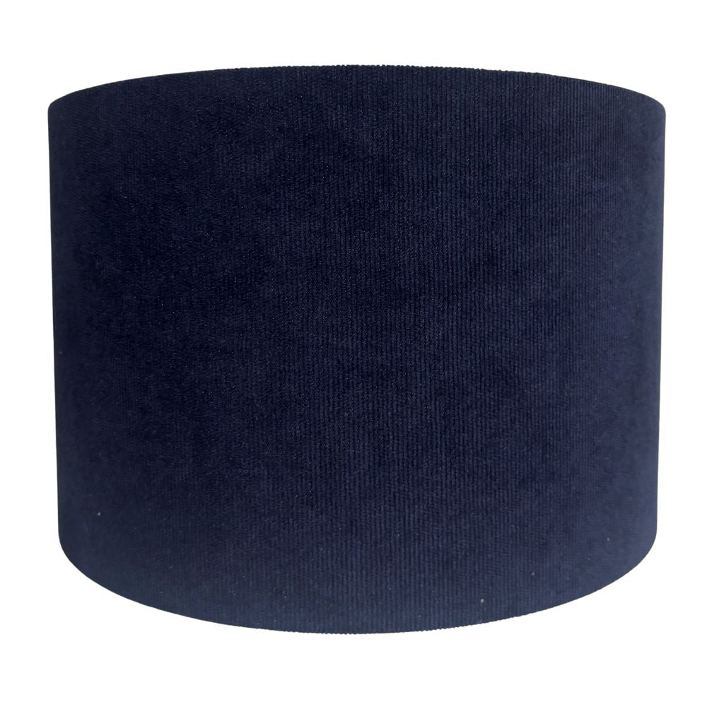 Navy blue lampshade on a white background