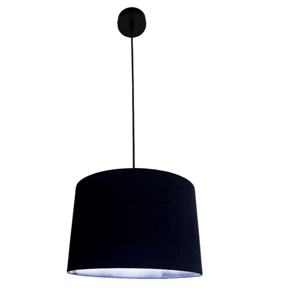 CGC LOLA Navy Corduroy 30cm Lampshade Matching Silk Inner