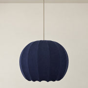 CGC LILA Navy Rounded Ribbed Stretch Cotton Fabric Lampshade