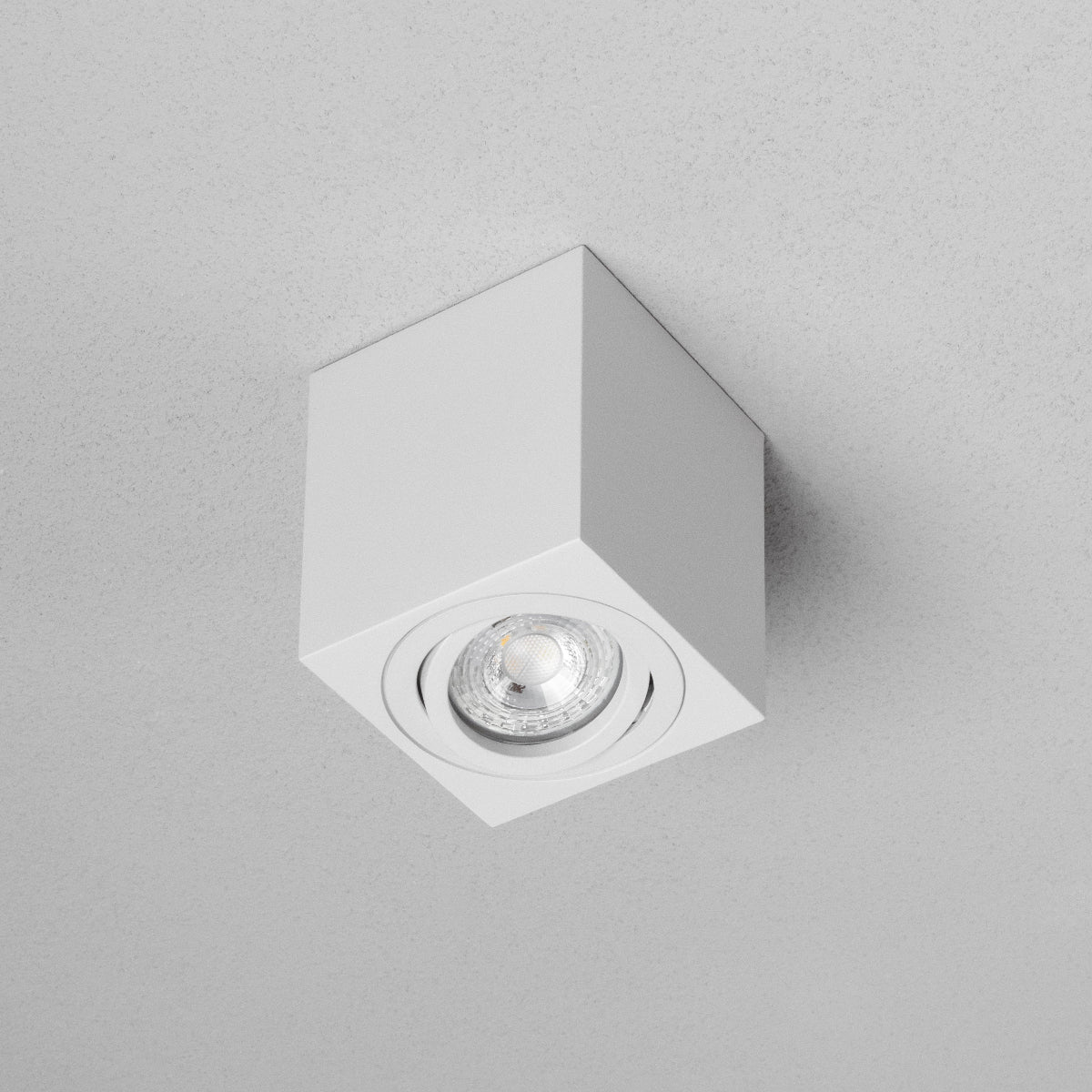 CGC SASHA White Square Surface Mount Tilt Spotlights