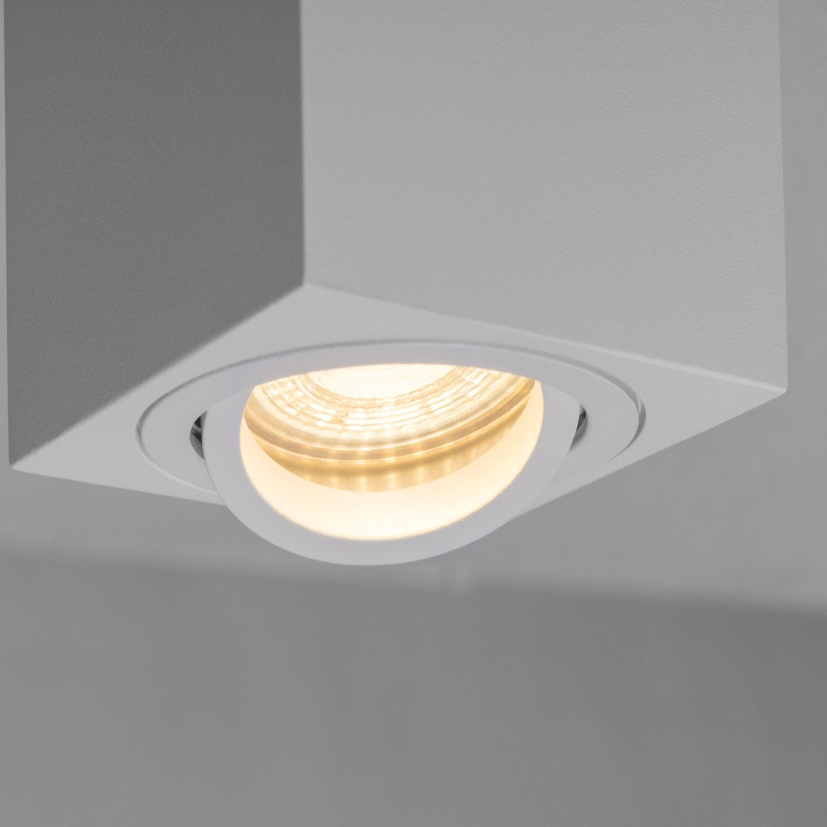 CGC SASHA White Square Surface Mount Tilt Spotlights