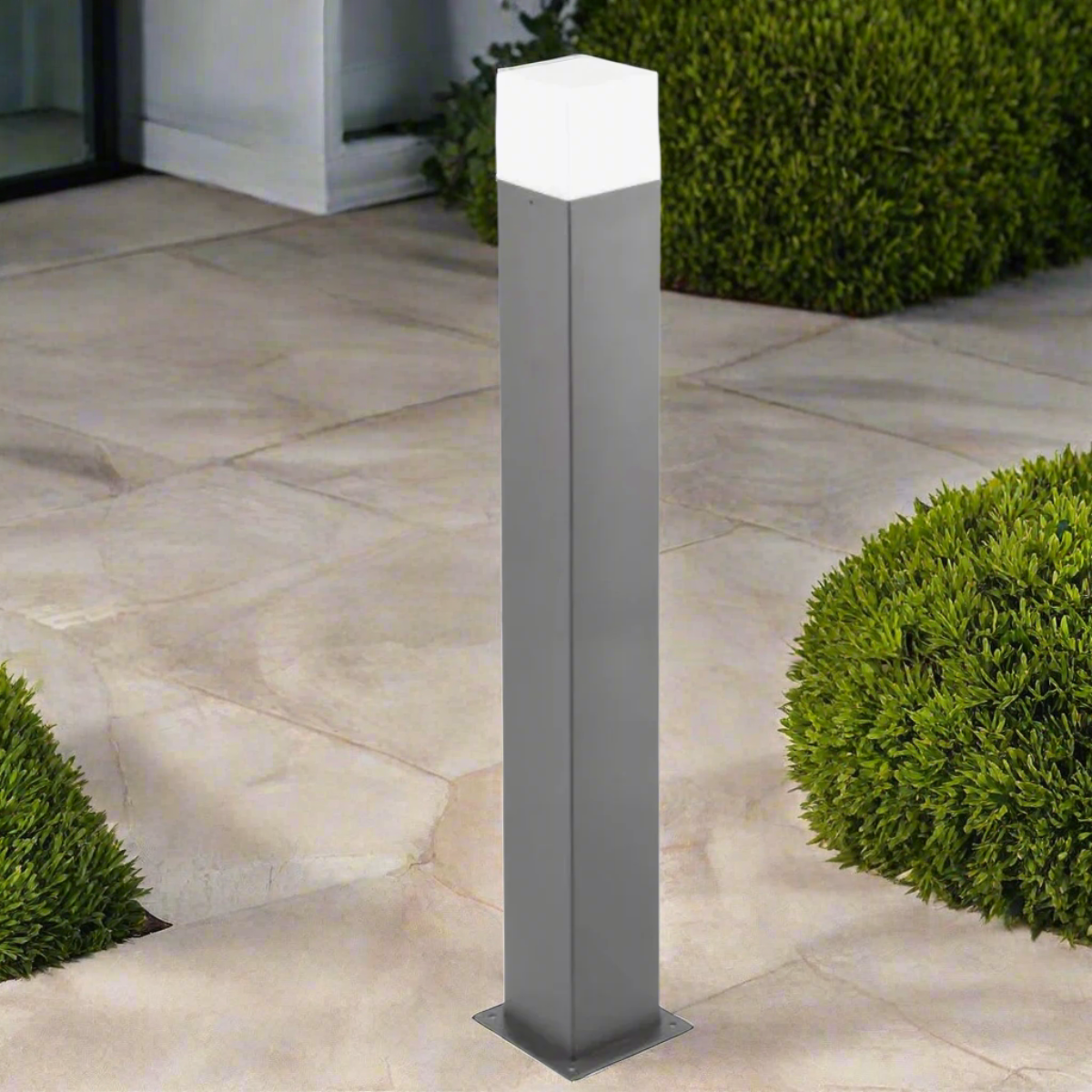 CGC AMARA Dark Grey & White Square Outdoor Large Post Light