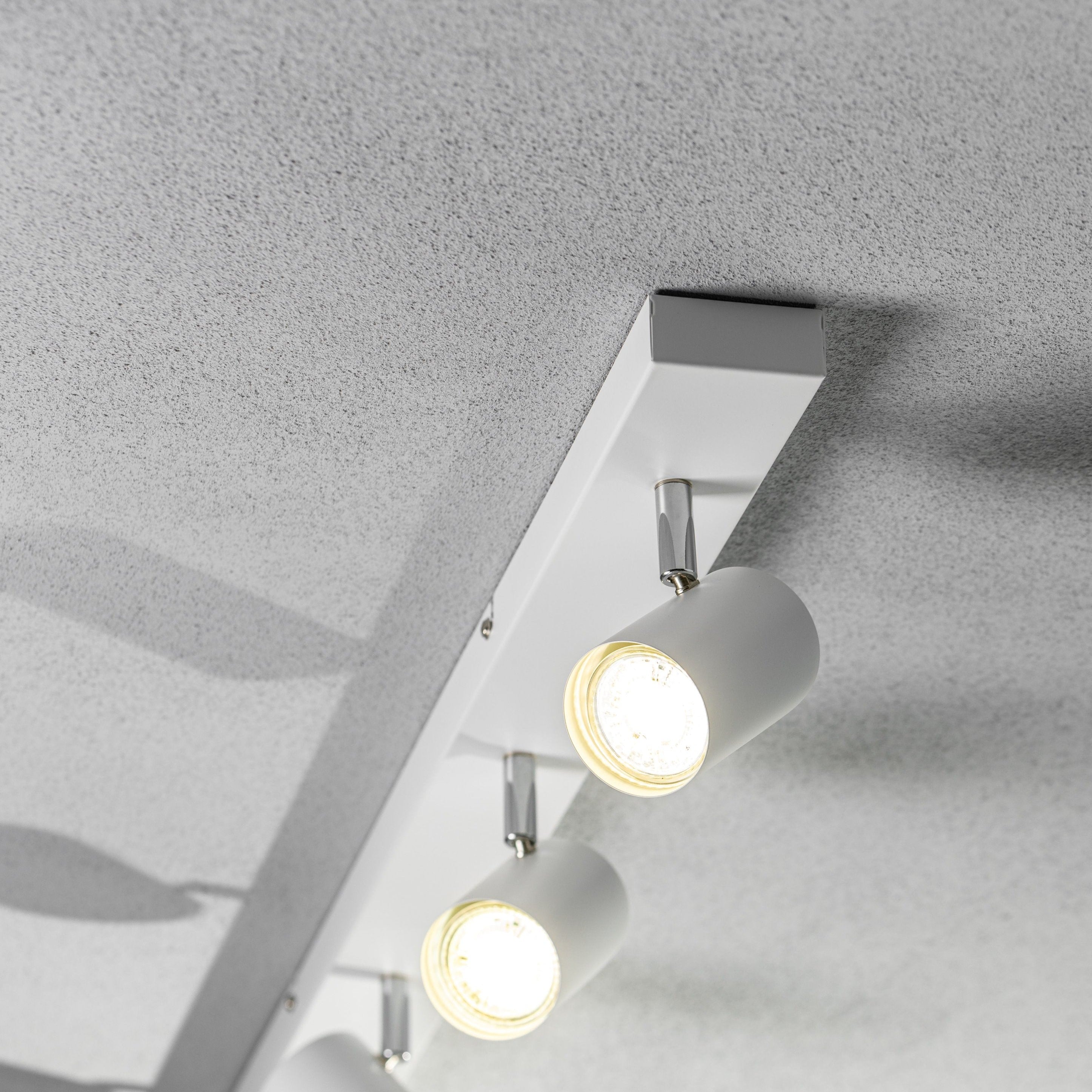 CGC VENETO White GU10 Ceiling Spotlight Four Head Adjustable Bar Light