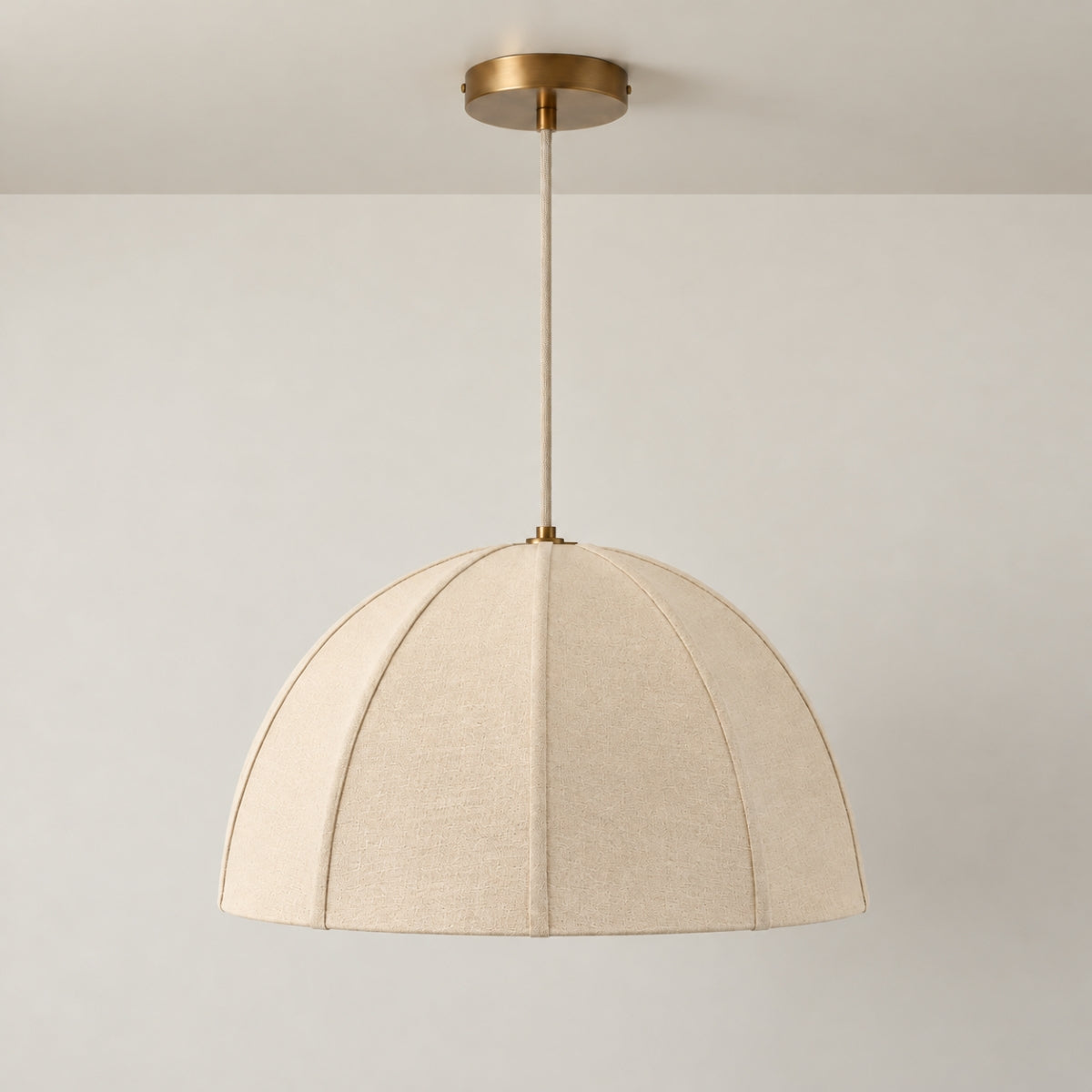CGC Alessia Oatmeal Linen 50cm Dome Lampshade Hand Made Easy Fit