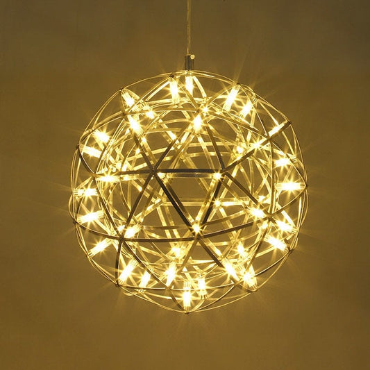 CGC FAWKES Warm White 120 cm XXXL Large Gold Firework / Starburst LED Pendant Light Chandelier