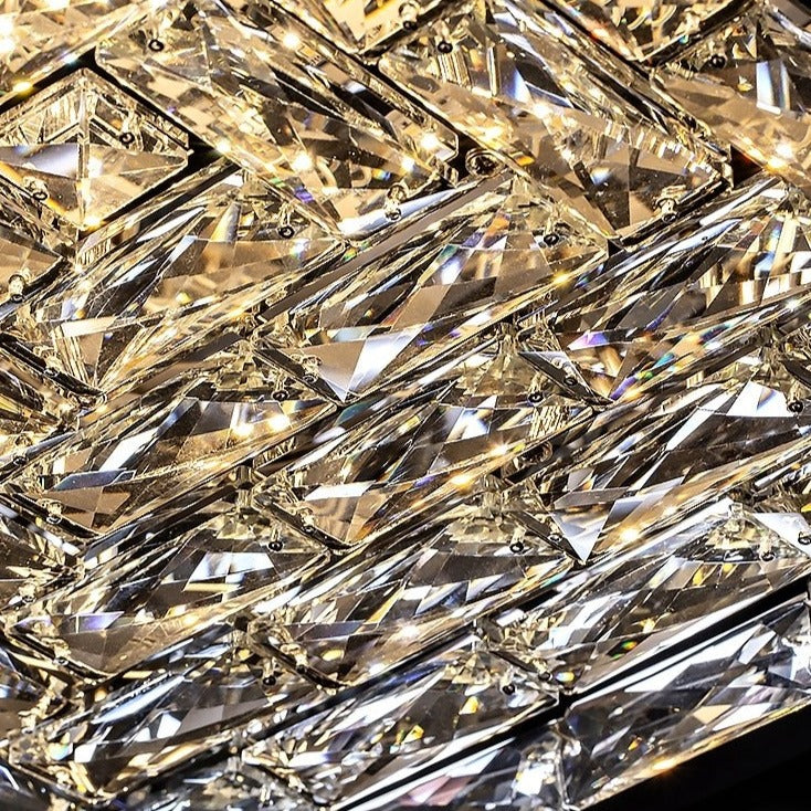 CGC HARMONY Gold and Crystal Surface Mount Flush Ceiling Light