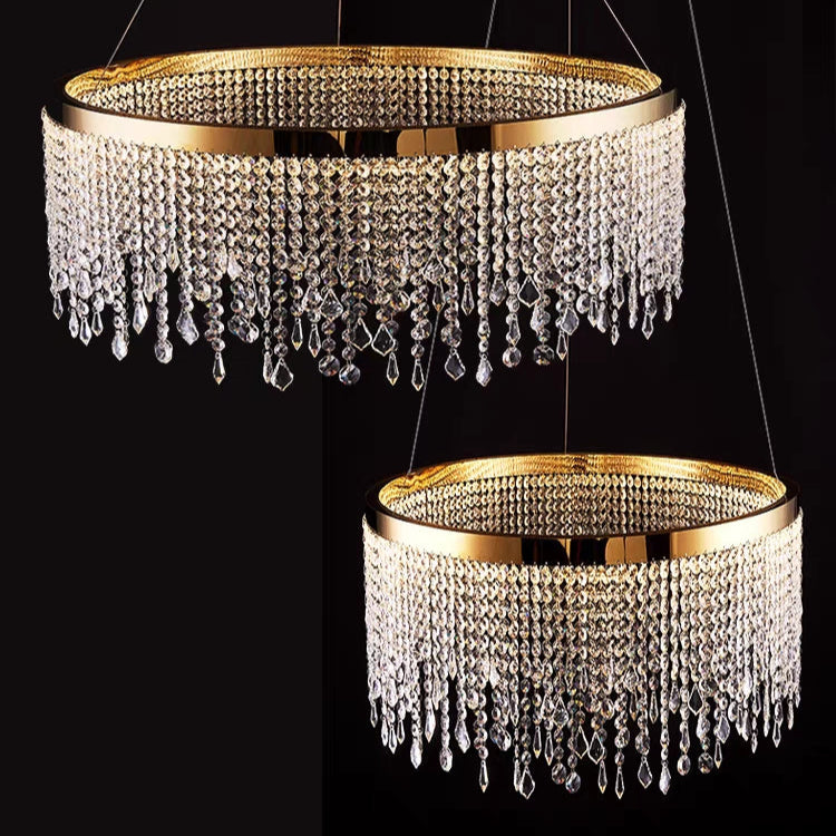 CGC ELEANOR Gold and Crystal LED Chandelier Pendant Light