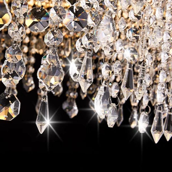 CGC ELEANOR Gold and Crystal LED Chandelier Pendant Light