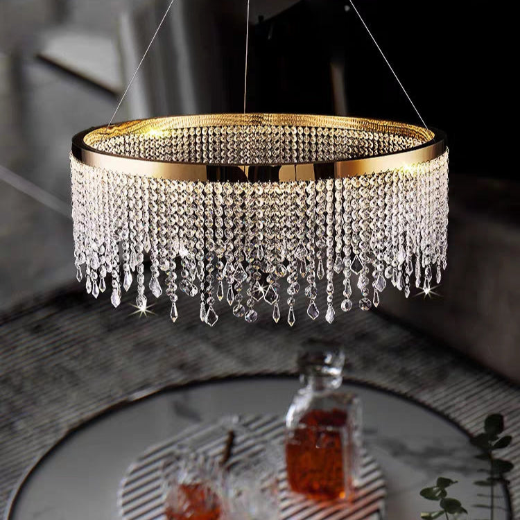 CGC ELEANOR Gold and Crystal LED Chandelier Pendant Light