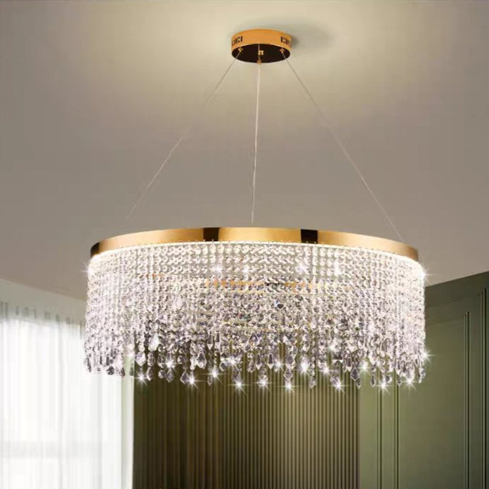 CGC ELEANOR Gold and Crystal LED Chandelier Pendant Light