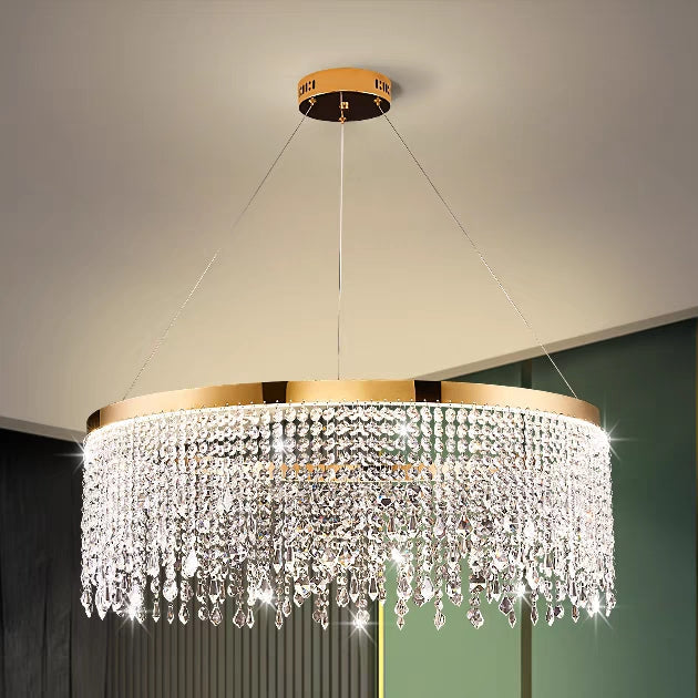 CGC ELEANOR Gold and Crystal LED Chandelier Pendant Light