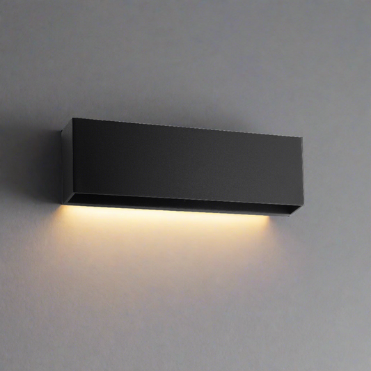 CGC DARNA Black Slim LED Outdoor Wall Light Down 4000k Natural White IP65