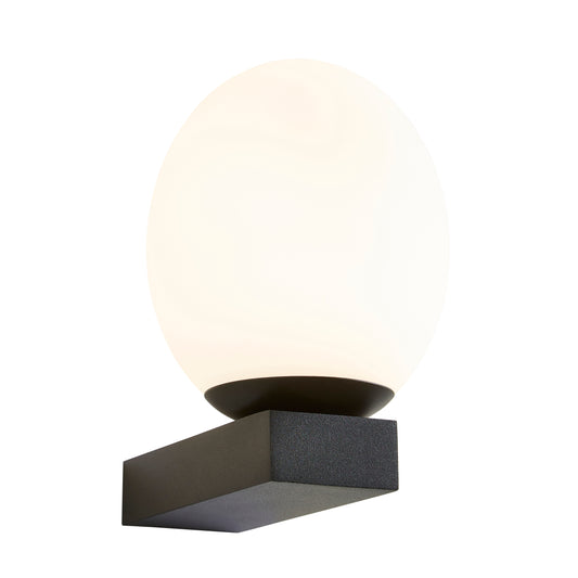 Our Louis black wall light with white opal glass diffuser adds a touch of opulence and luxury to the walls of your home. The modern light fitting would look perfect installed next to a mirror, on corridors or hallways, bedside and living rooms, this light also has IP44 protection making it suitable for all bathrooms. 