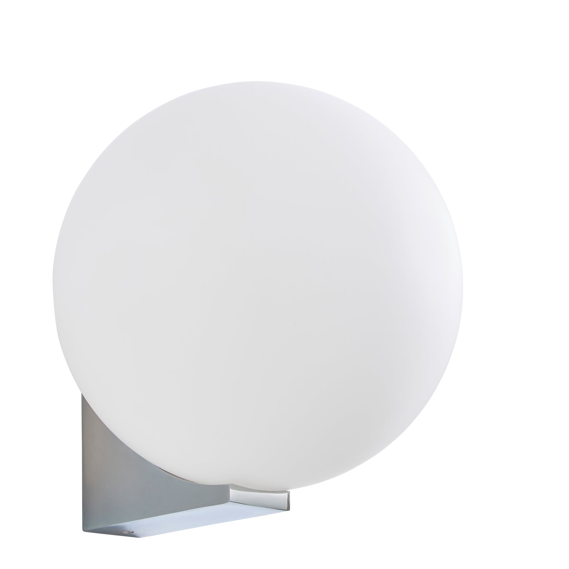 Our Jasper chrome wall light with white opal glass diffuser adds a touch of opulence and luxury to the walls of your home. The modern light fitting would look perfect installed next to a mirror, on corridors or hallways, bedside and living rooms, this light also has IP44 protection making it suitable for all bathrooms. 
